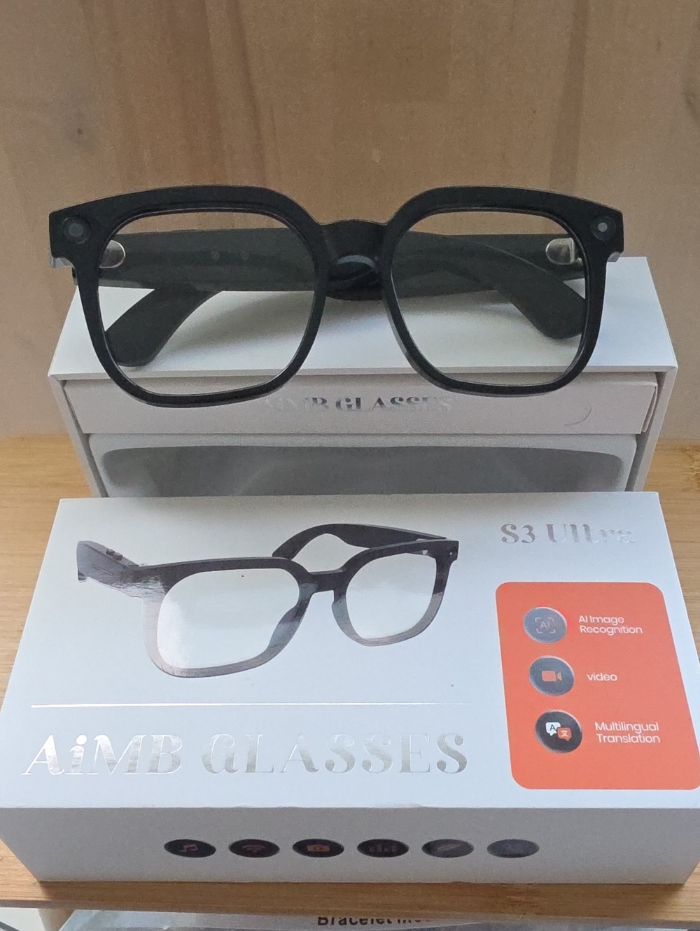 AI Black Smart Sun- Glasses - S3 Ultra